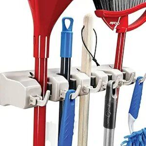 Mop and Broom Holder Wall Mount Garden Tool Storage Tool Rack Storage Organizer